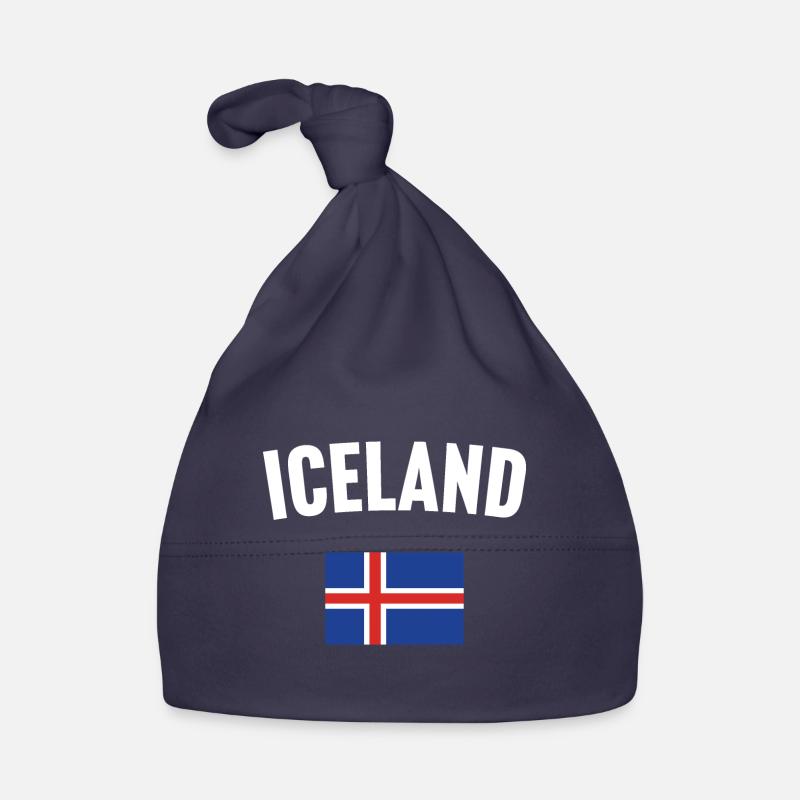 Drapeau islandais Bonnet bio Bébé