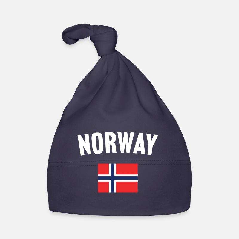 Drapeau de la Norvège Bonnet bio Bébé