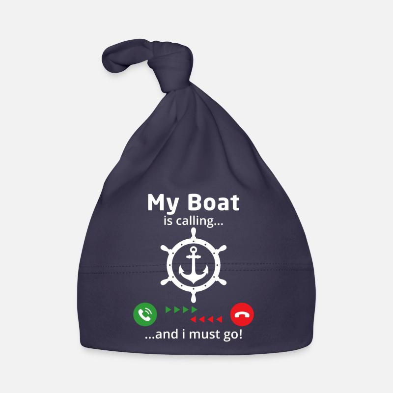 my boat is calling and i must go Organic Baby Cap