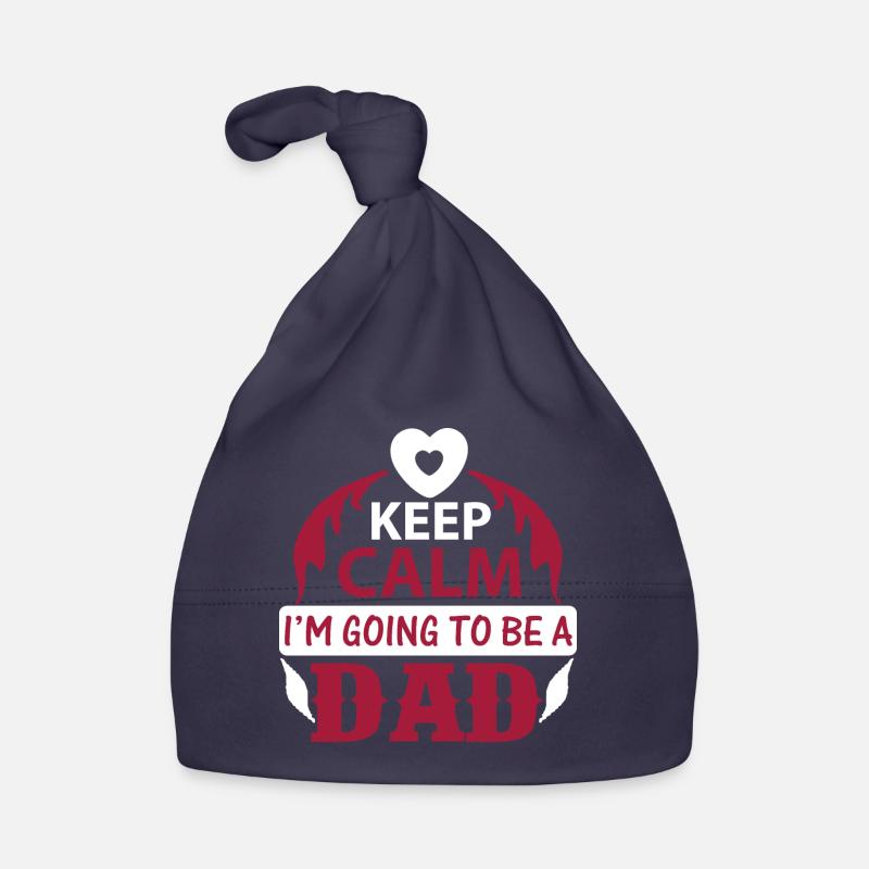 KEEP CLAM I M GOING TO BE DAD - Bonnet bio Bébé - marine
