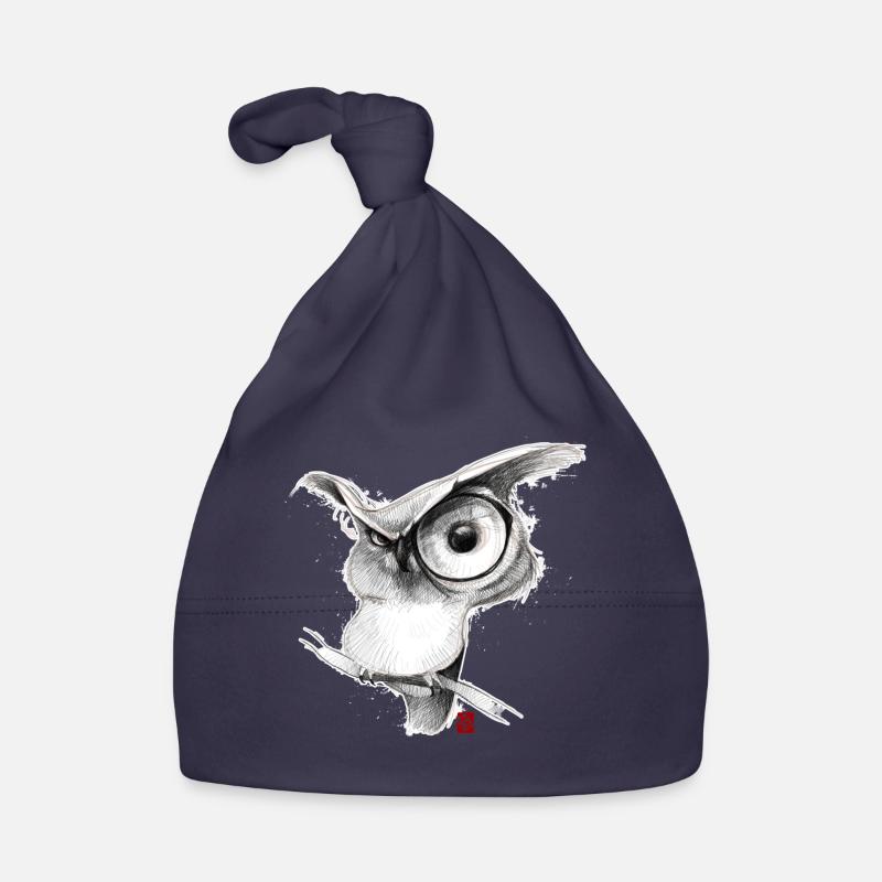 Sketchy Owl Organic Baby Cap