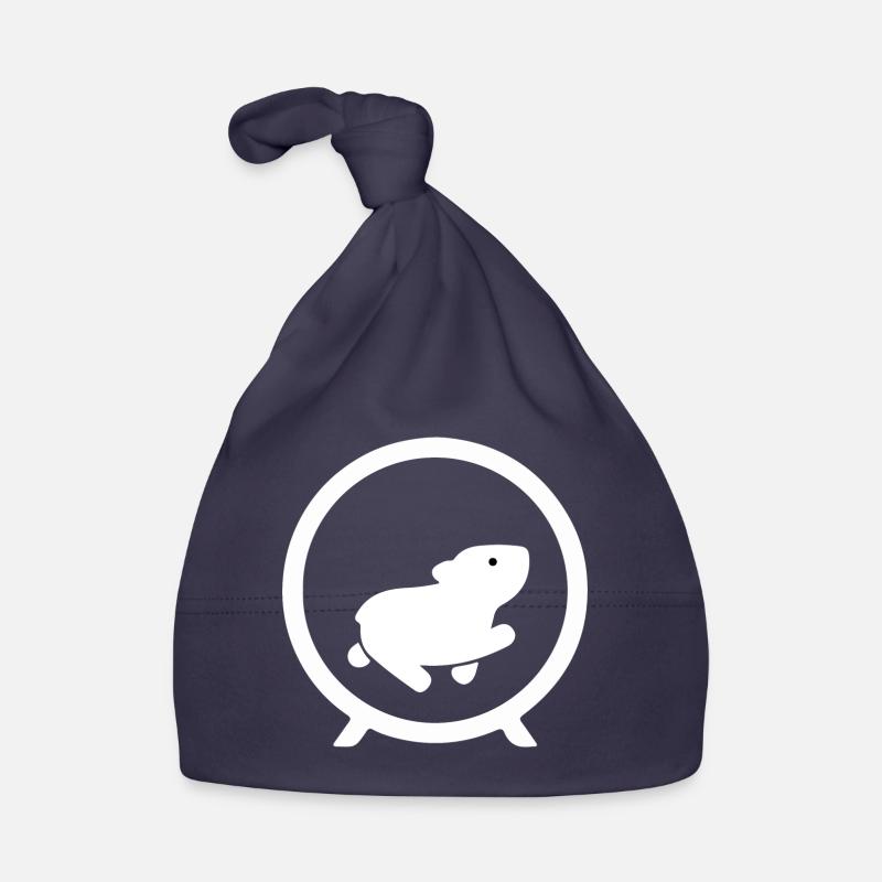 Hamster 9 à 5 épuisement professionnel - Bonnet bio Bébé - marine
