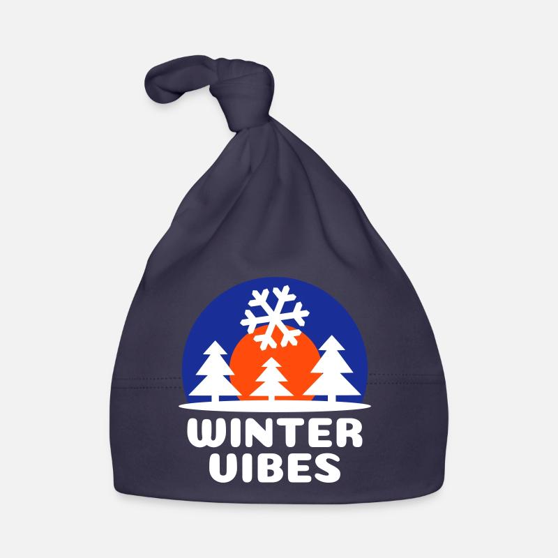 Winter vibes (sun, sky vault, snowflake) Organic Baby Cap