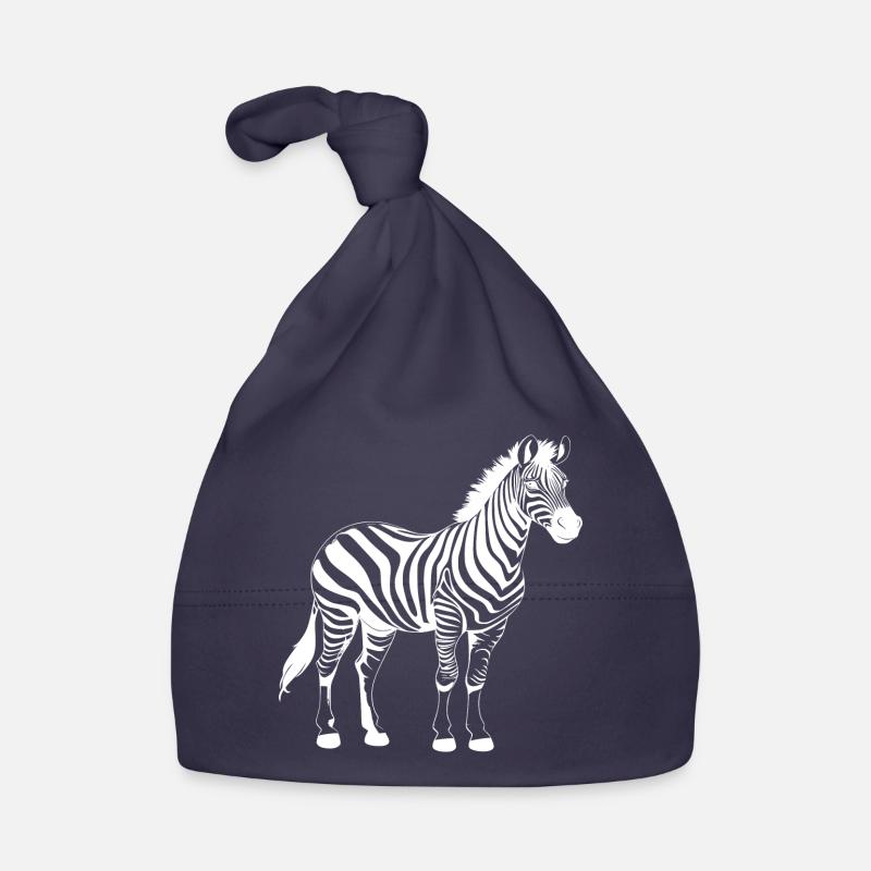 Zebra white Organic Baby Cap