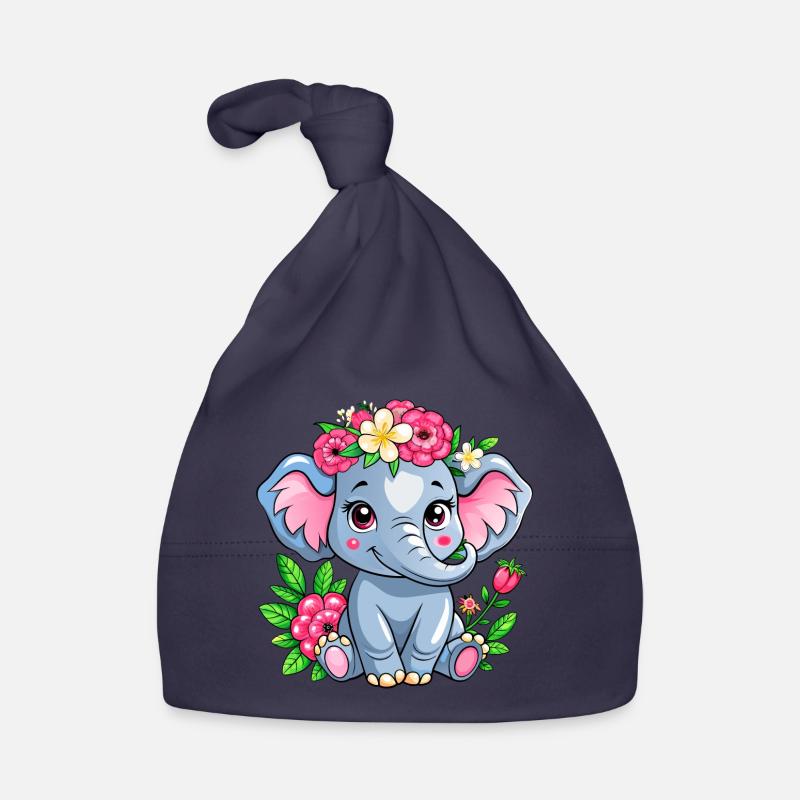 Fleur aimant bébé éléphant Bonnet bio Bébé