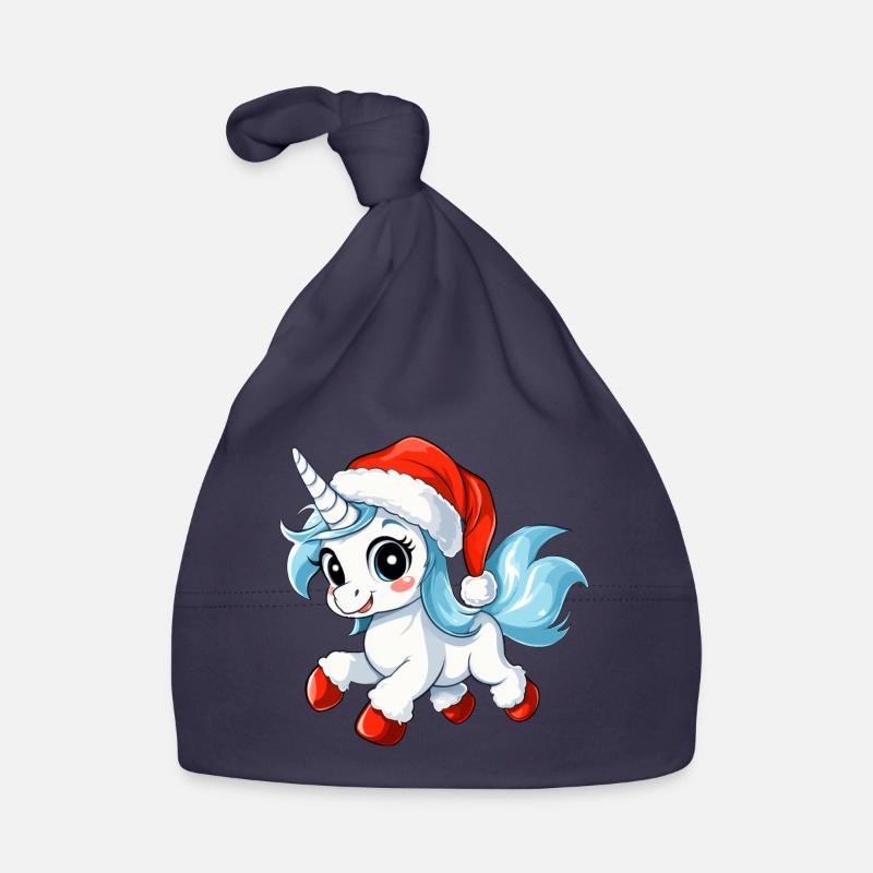 Weihnachten Einhörner Baby Bio-Mütze