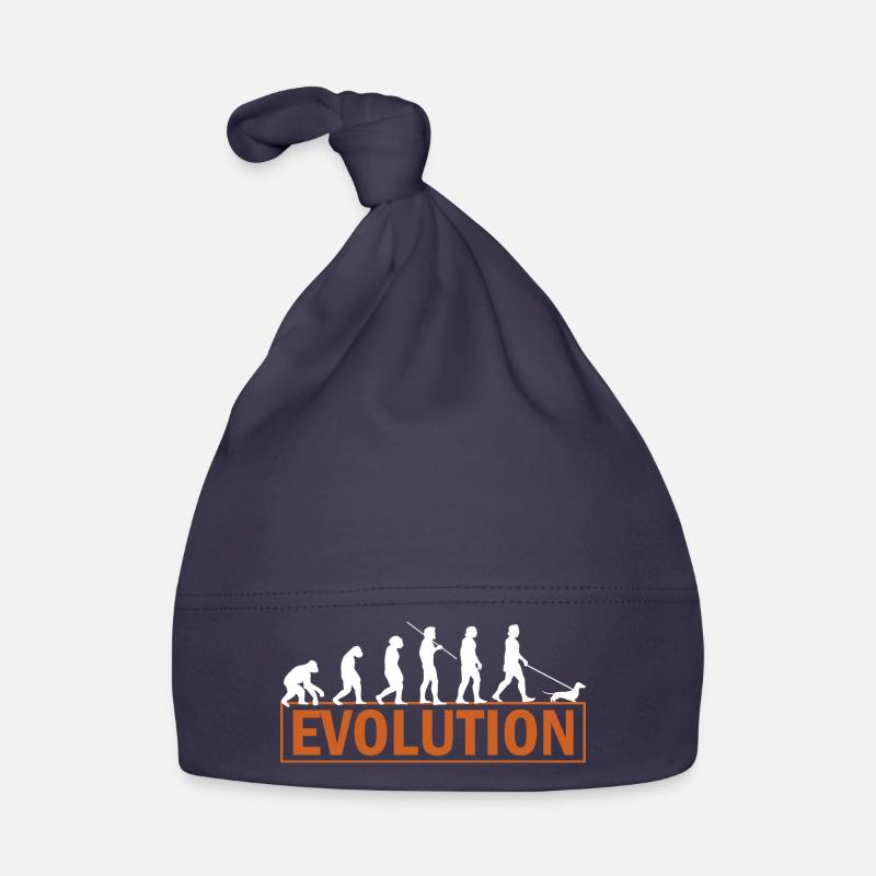 Dackel Evolution Dachshund Teckel Geschenkidee Baby Bio-Mütze