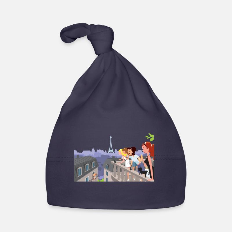 Parisiennes au balcon Bonnet bio Bébé