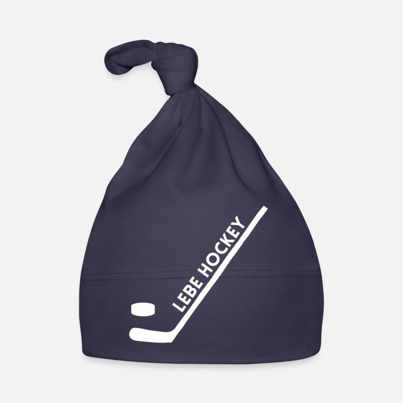 Style de hockey en direct - Bonnet bio Bébé - marine