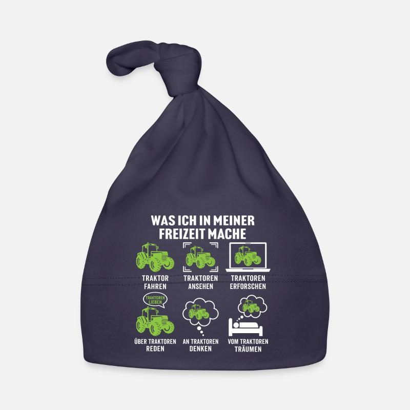 Was ich in meiner freizeit mache traktor trecker Baby Bio-Mütze