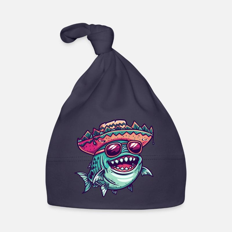 Piranha Fish Sombrero Organic Baby Cap