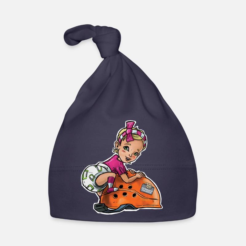 Petit bébé grimpeur 7 - Bonnet bio Bébé - marine