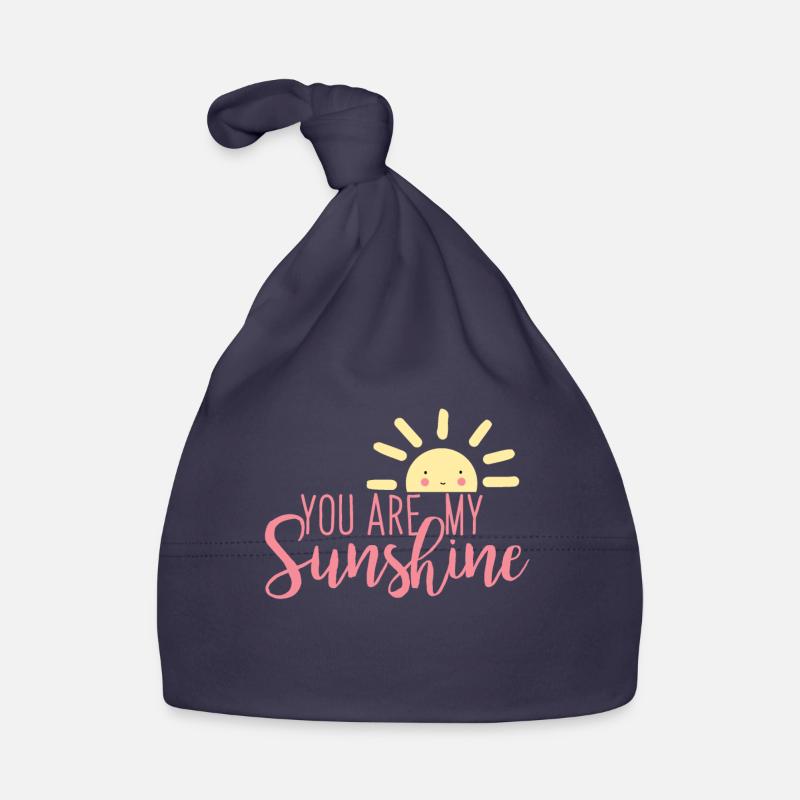 Tu es mon rayon de soleil - Bonnet bio Bébé - marine