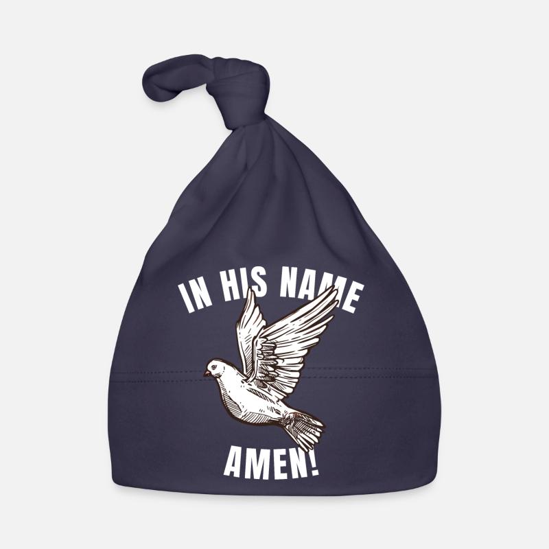 Dieu de croyance chrétienne colombe - Bonnet bio Bébé - marine