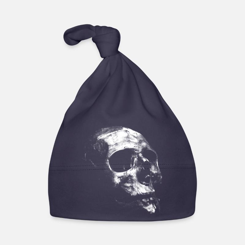 Old white skull Organic Baby Cap