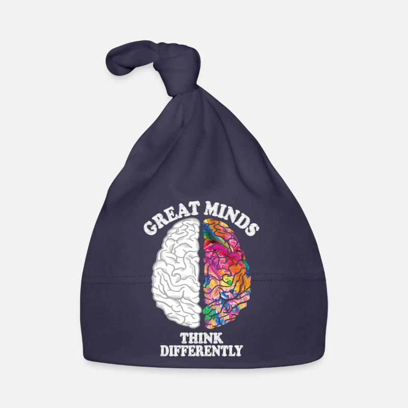 Great Minds Think Differently Creative Brain Organic Baby Cap