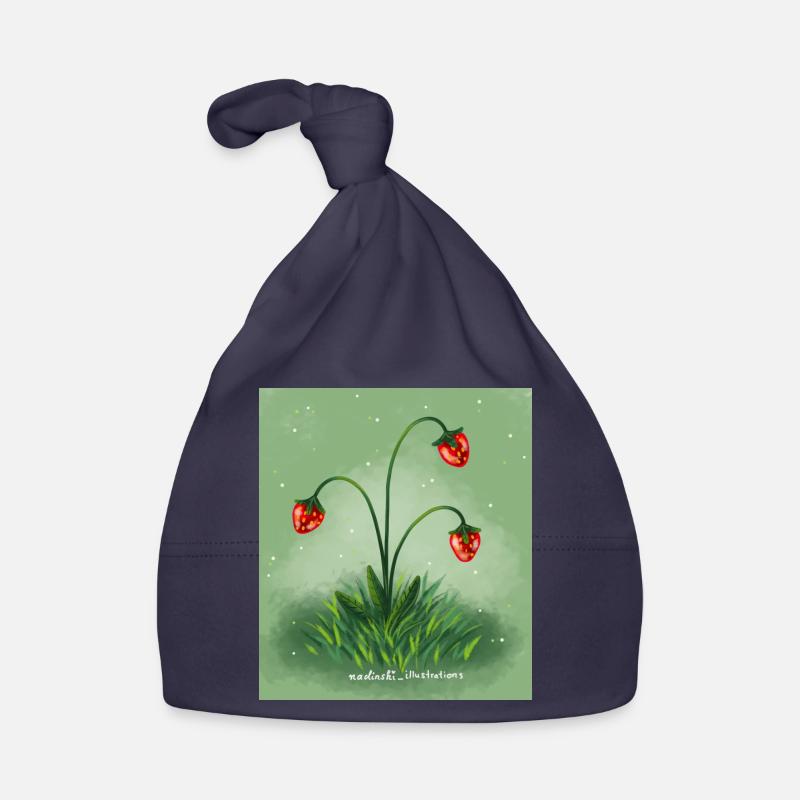 Erdbeeren Baby Bio-Mütze
