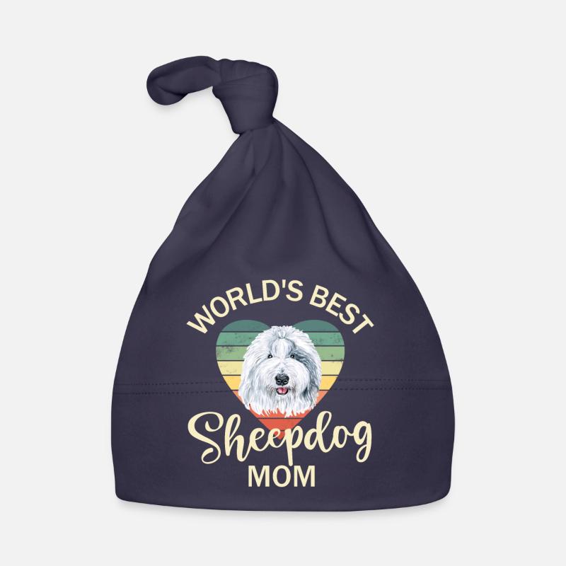 Old English Shepherd Bobtail Dog Organic Baby Cap