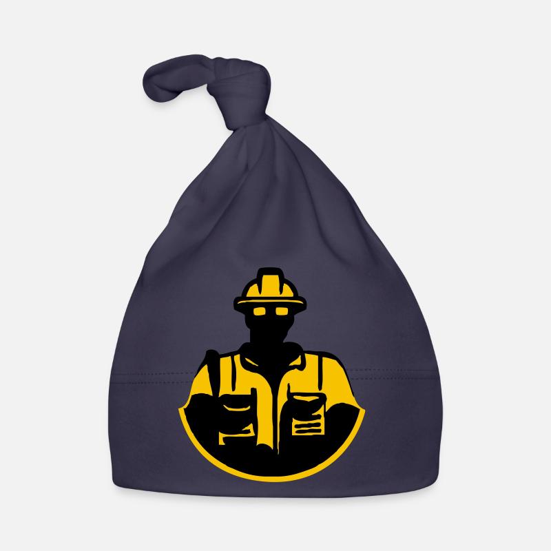 Meilleur travailleur de la construction - Bonnet bio Bébé - marine
