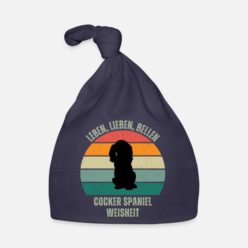 Leben Lieben Bellen, Cocker Spaniel Weisheit Baby Bio-Mütze