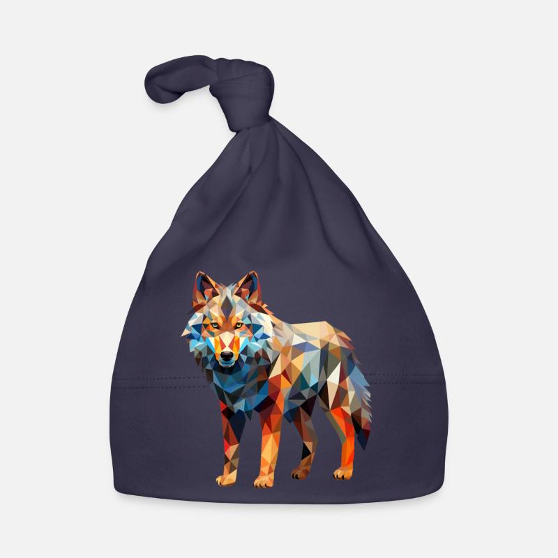 Dessin géométrique Wolf Bonnet bio Bébé