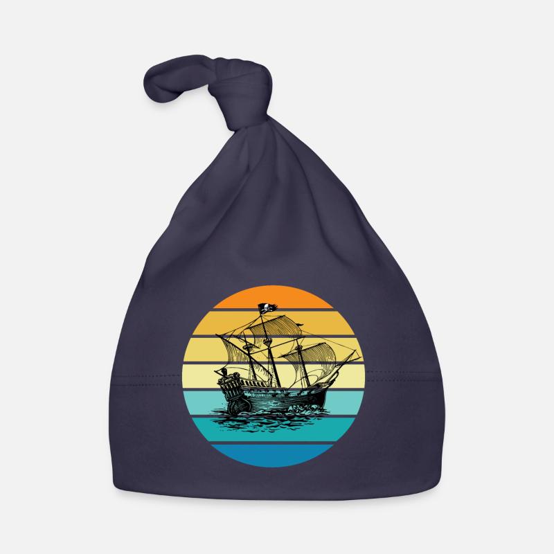 Pirate Ship Organic Baby Cap