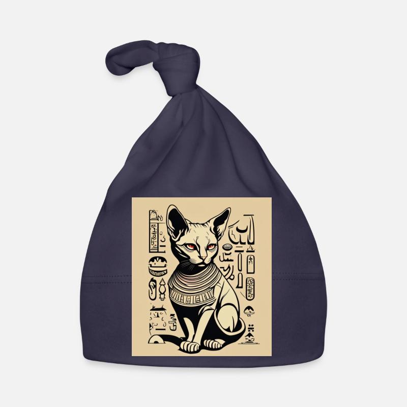 Egypy Cat Stencil Organic Baby Cap