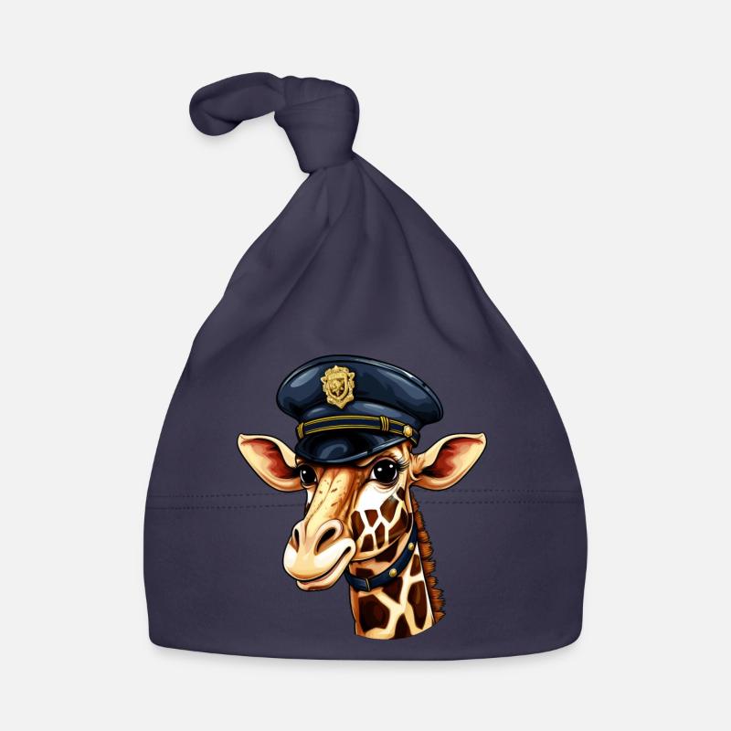 Giraffe Policewoman Organic Baby Cap
