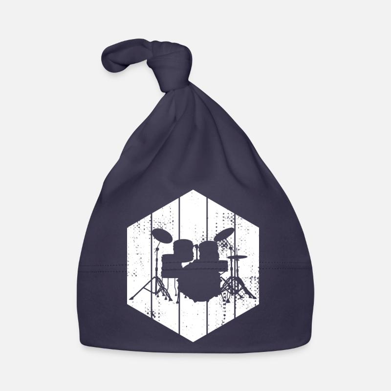 Drum Set Drawing Organic Baby Cap