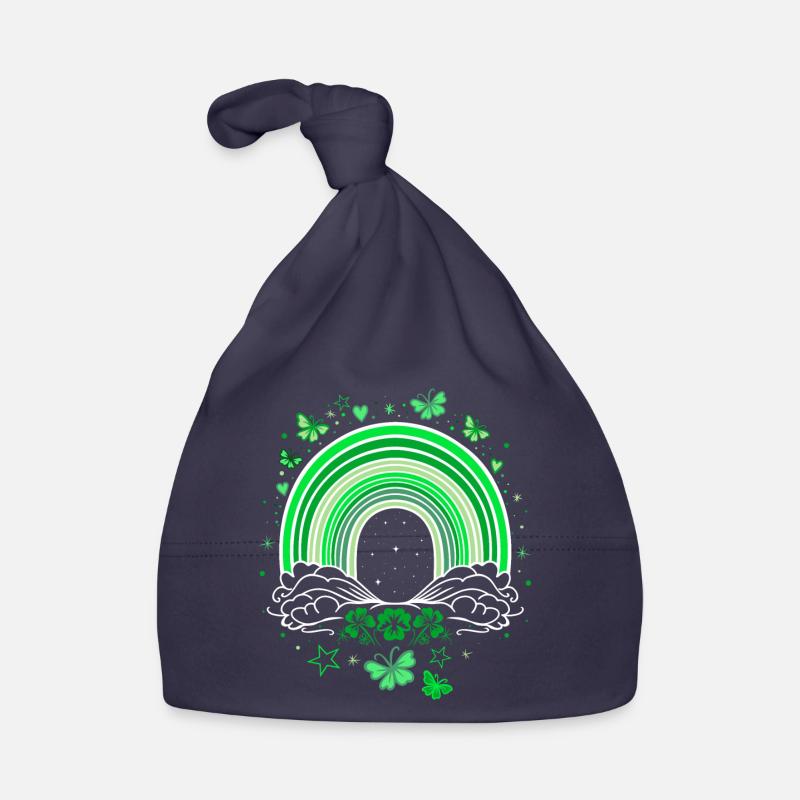 Arc-en-ciel de la Saint-Patrick avec des papillons Bonnet bio Bébé