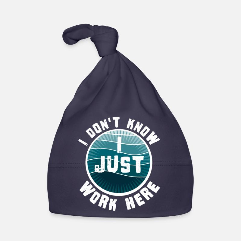 Funny I Don't Know I Just Work Here Sarcastic Joke Organic Baby Cap