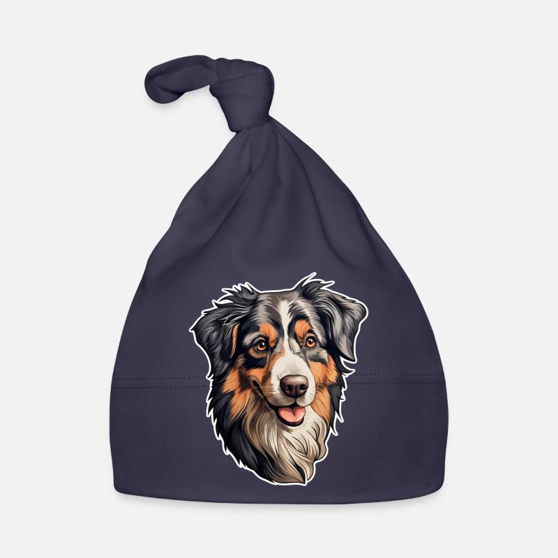 Australian Shepherd Kopf Baby Bio-Mütze