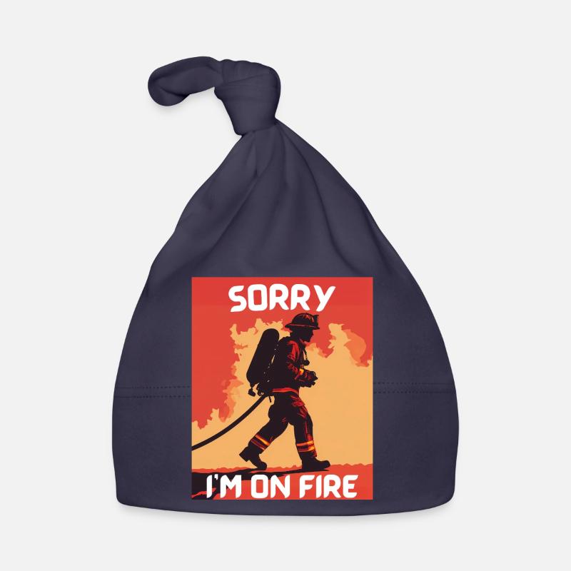 Firefighter On Fire Organic Baby Cap