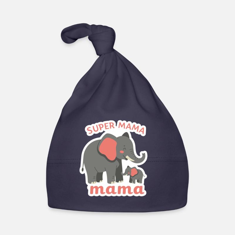 Super Maman Éléphant Bonnet bio Bébé