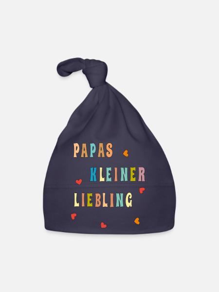 Dad's little darling - Organic Baby Cap - navy - Front