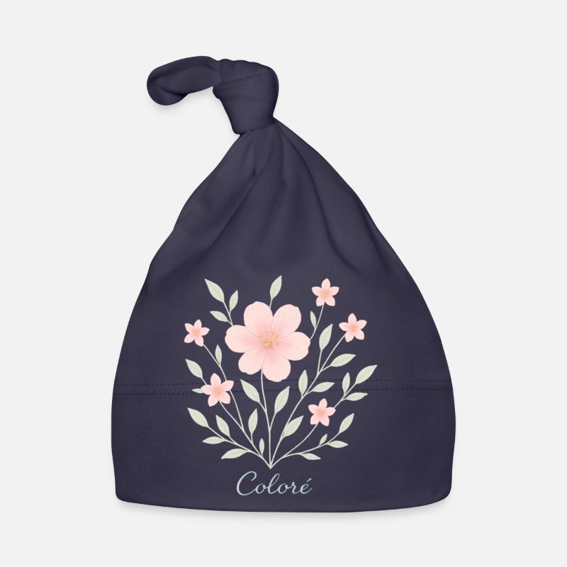 Colorè Kirschblüten Illustration Baby Bio-Mütze