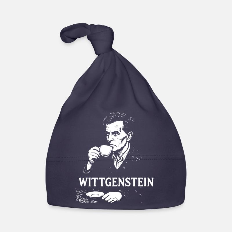 Wittgenstein Philosopher Coffee Portrait Organic Baby Cap