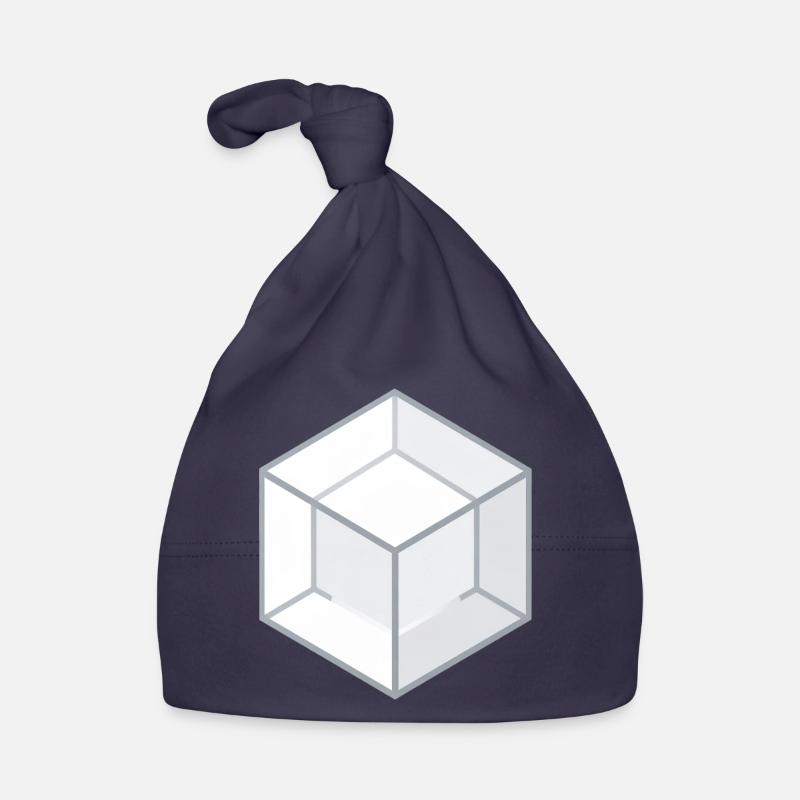 Geometric 3D Cube Line Style Organic Baby Cap