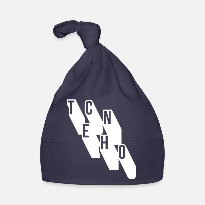 Techno-Musik geometrisches Logodesign Baby Bio-Mütze