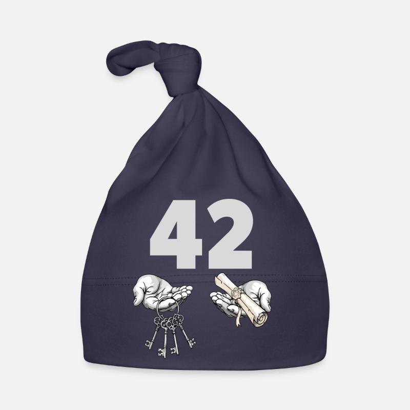 Forty-Two Keys and Scroll Organic Baby Cap