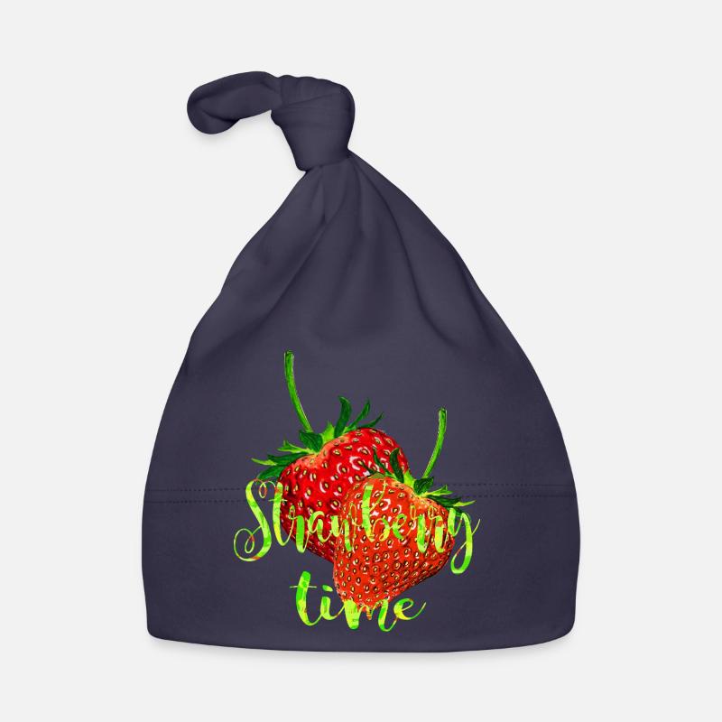Fraises avec lettres Bonnet bio Bébé