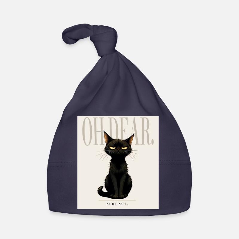 Disappointing. – Sarcastic Black Cat Design Organic Baby Cap