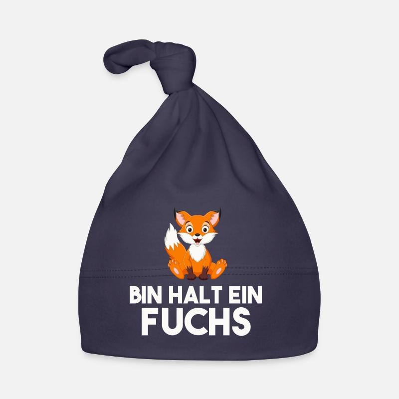Bin Halt Ein Fuchs - Baby Bio-Mütze - Navy