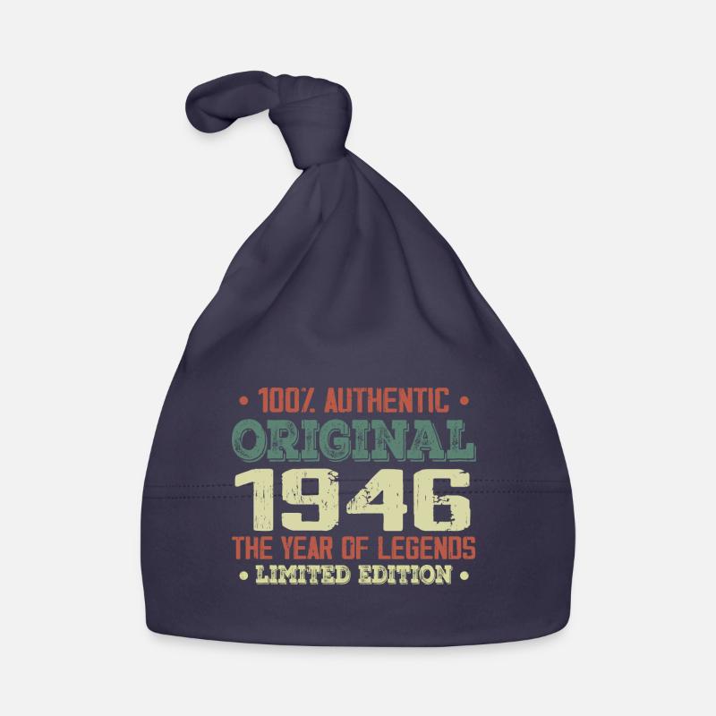 Legend Since 1946 Born in 1946 - 78th Birthday Organic Baby Cap