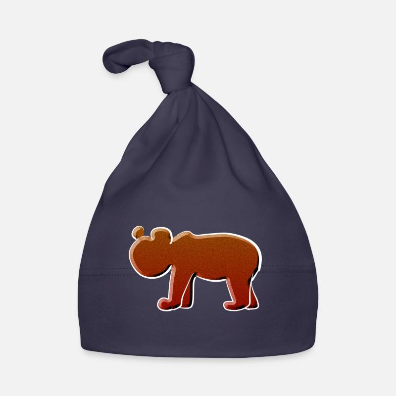 Tier Symbol rot Bär Baby Bio-Mütze