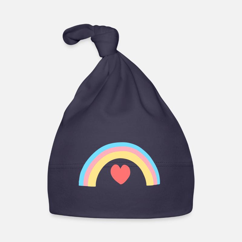 Heart Rainbow Shape Symbol Shapes Organic Baby Cap