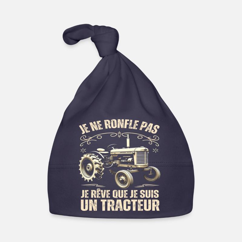 Je rêve que je suis un tracteur cadeau vintage Bonnet bio Bébé