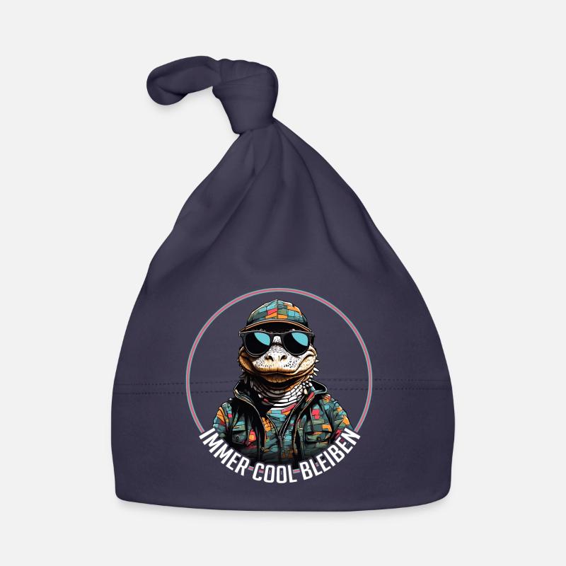 Cooler Alligator Krokodil mit Sonnenbrille Baby Bio-Mütze