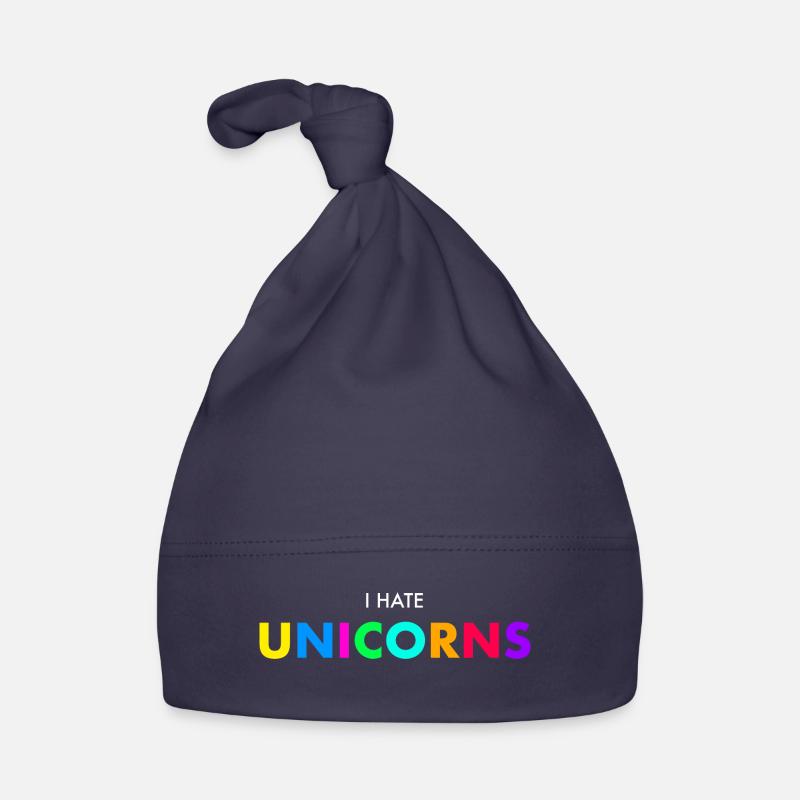 I hate unicorns Organic Baby Cap