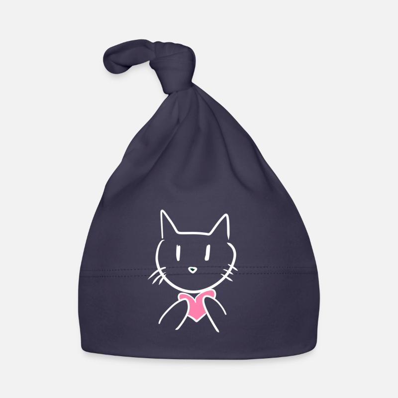 Cœur d’amour d’animal de chat Bonnet bio Bébé
